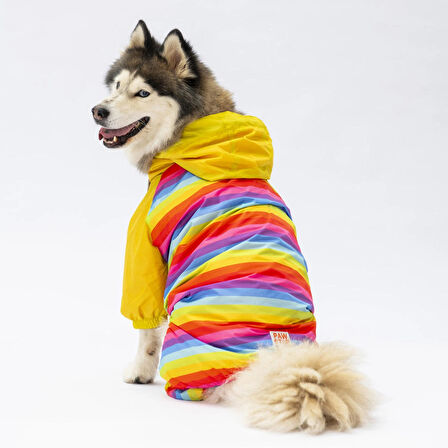 Pawstar Peru Polarlı Su Geçirmez Orta-Büyük Irk Köpek Yağmurluk Tulum