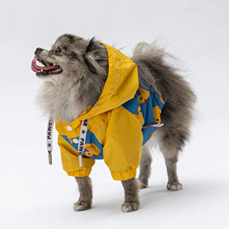 Pawstar Pekin Polarlı Su Geçirmez Küçük Irk Köpek Yağmurluğu
