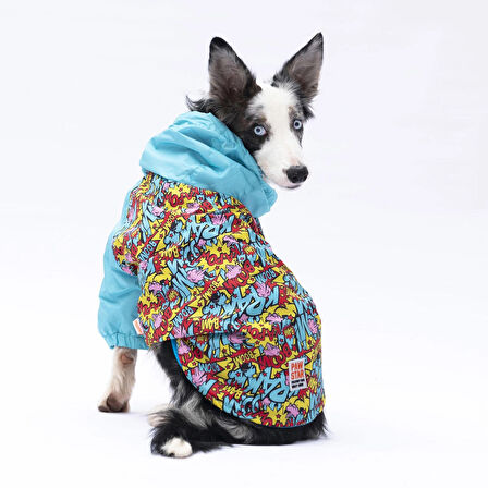 Pawstar Hollywood Polarlı Su Geçirmez Orta-Büyük Irk Köpek Yağmurluğu