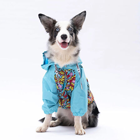 Pawstar Hollywood Polarlı Su Geçirmez Orta-Büyük Irk Köpek Yağmurluğu
