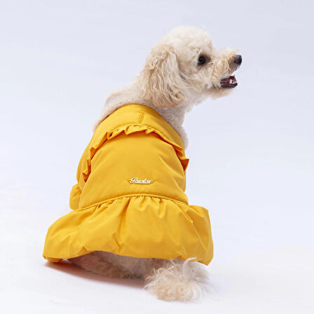 Pawstar Sarı Elizabeth Polarlı Su Geçirmez Küçük Irk Köpek Yağmurluğu