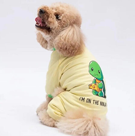 Pawstar Ninja Diet Küçük Irk Köpek Penye Tulum Pijama