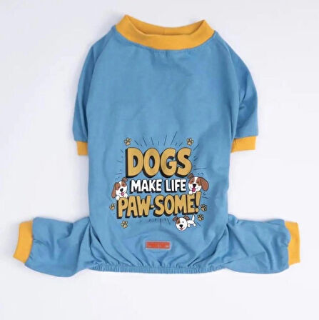 Pawstar Paw-some Küçük Irk Köpek Penye Tulum Pijama