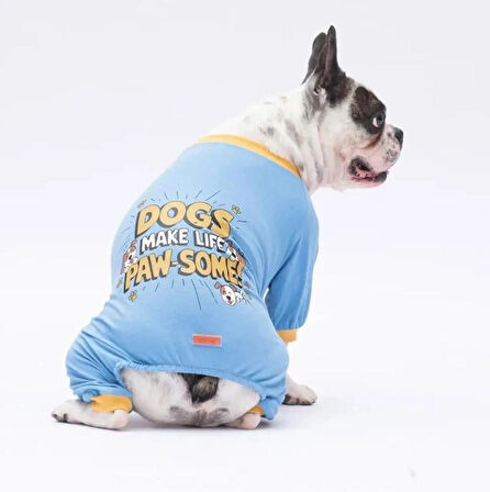 Pawstar Paw-some Küçük Irk Köpek Penye Tulum Pijama