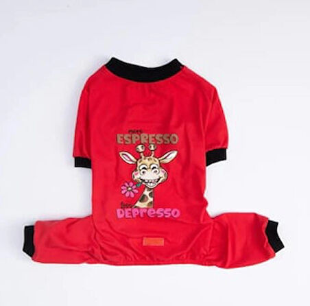 Pawstar Depresso Küçük Irk Köpek Penye Tulum Pijama