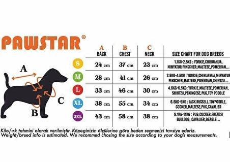 Pawstar Mor Pluvia v25 Polarlı Su Geçirmez Küçük Irk Köpek Yağmurluğu