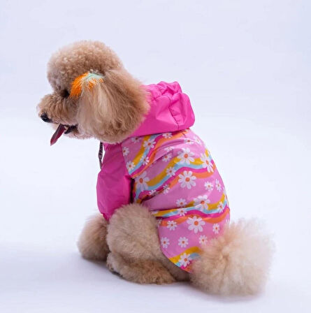 Pawstar Florence Daisy Polarlı Su Geçirmez Küçük Irk Köpek Yağmurluğu