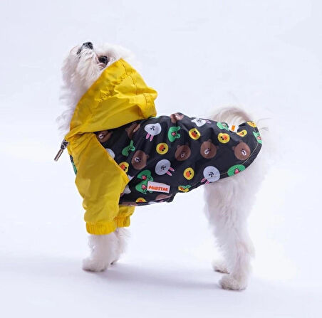 Pawstar Osaka Smile Polarlı Su Geçirmez Küçük Irk Köpek Yağmurluğu