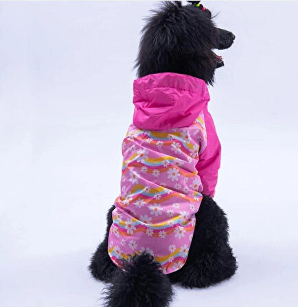 Pawstar Florence Daisy Polarlı Su Geçirmez Orta-Büyük Irk Köpek Yağmurluğu