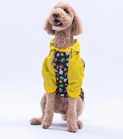 Pawstar Osaka Smile Polarlı Su Geçirmez Orta-Büyük Irk Köpek Yağmurluğu