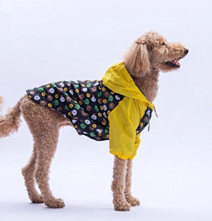 Pawstar Osaka Smile Polarlı Su Geçirmez Orta-Büyük Irk Köpek Yağmurluğu