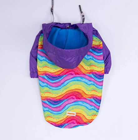 Pawstar Rio Rainbow Polarlı Su Geçirmez Orta-Büyük Irk Köpek Yağmurluğu