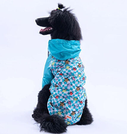 Pawstar Barcelona Nights Polarlı Su Geçirmez Orta-Büyük Irk Köpek Yağmurluğu