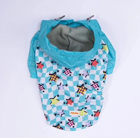 Pawstar Barcelona Nights Polarlı Su Geçirmez Orta-Büyük Irk Köpek Yağmurluğu