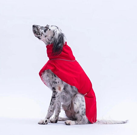Pawstar Kırmızı Colombia Prime Su Geçirmez Orta-Büyük Irk Köpek Pratik Yağmurluk