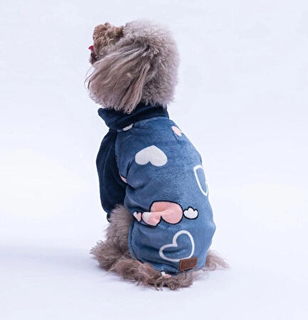 Pawstar Mavi Verona Kiss Küçük Irk Köpek Polar Ceket