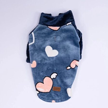 Pawstar Mavi Verona Kiss Küçük Irk Köpek Polar Ceket