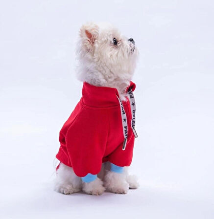 Pawstar Kırmızı Seattle Storm Polarlı Küçük Irk Köpek Sweatshirtü