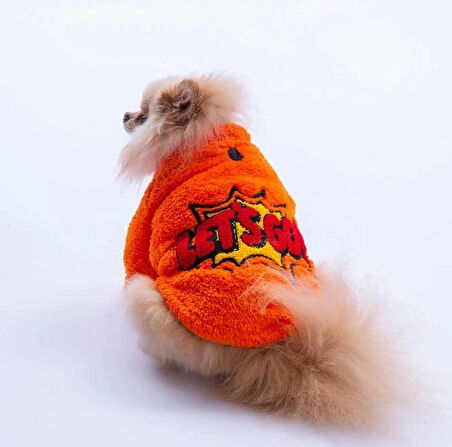 Pawstar Turuncu Doha Go! Küçük Irk Köpek Pofuduk Sweatshirt