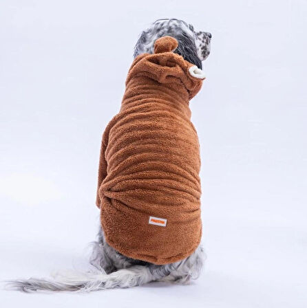 Pawstar Kahverengi Lucca Teddy Orta-Büyük Irk Köpek Pofuduk Hoodie Sweatshirt