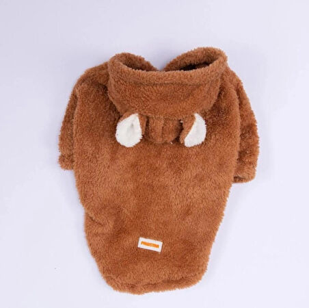 Pawstar Kahverengi Lucca Teddy Orta-Büyük Irk Köpek Pofuduk Hoodie Sweatshirt