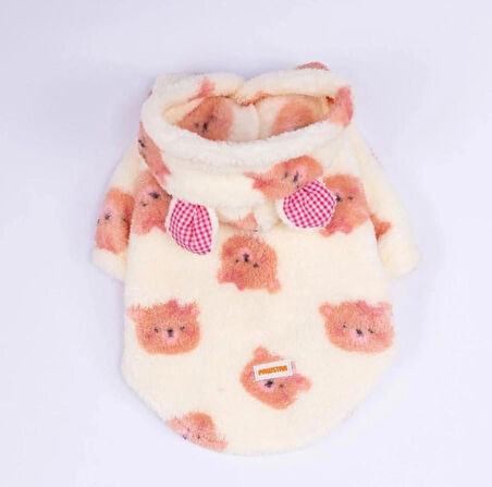 Pawstar Somon Sapporo Bear Küçük Irk Köpek Pofuduk Hoodie Sweatshirt