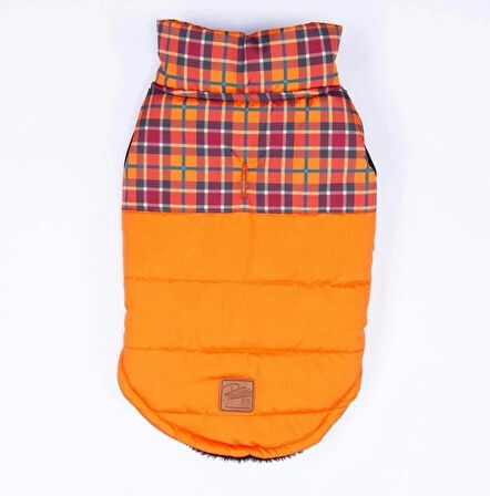 Pawstar Turuncu Elgin Paws Su İtici Orta-Büyük Irk Köpek Puf Yelek Yağmurluk
