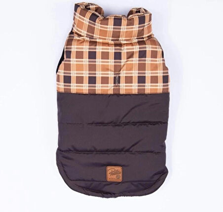 Pawstar Kahverengi Elgin Paws Su İtici Orta-Büyük Irk Köpek Puf Yelek Yağmurluk