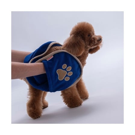 Pawstar Kedi  Köpek Banyo Kurulama Elcikli Havlu Lacivert 23x78cm %100 Pamuk