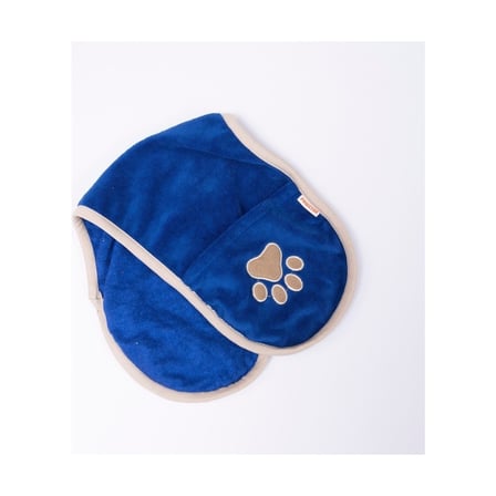 Pawstar Kedi  Köpek Banyo Kurulama Elcikli Havlu Lacivert 23x78cm %100 Pamuk