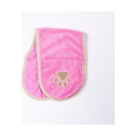 Pawstar Kedi  Köpek Banyo Kurulama Elcikli Havlu Pembe 23x78cm %100 Pamuk