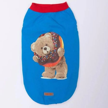 PawStar 26809 Mavi Donut Teddy Küçük Irk Köpek T-shirtü