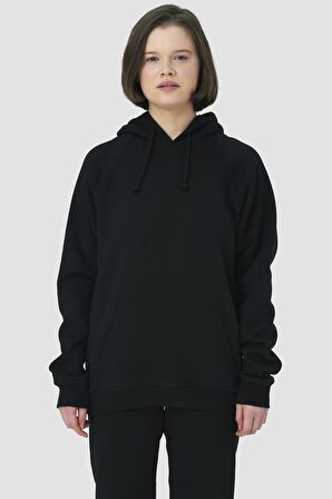 Irmak Kapüşonlu Kanguru Cep Detaylı Örme Sweatshirt