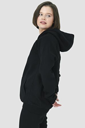 Irmak Kapüşonlu Kanguru Cep Detaylı Örme Sweatshirt