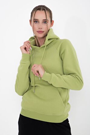 Irmak Kapüşonlu Kanguru Cep Detaylı Örme Sweatshirt