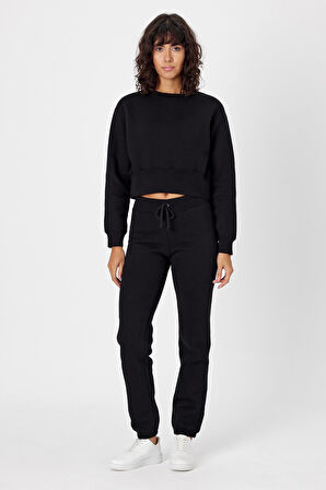 Gadiel Bisiklet Yaka Crop Sweatshirt