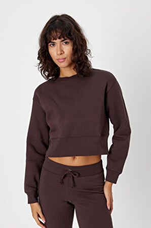 Gadiel Bisiklet Yaka Crop Sweatshirt