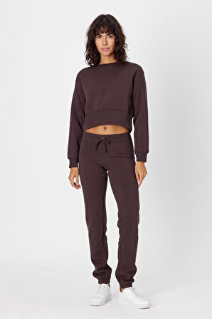 Gadiel Bisiklet Yaka Crop Sweatshirt