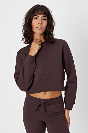 Gadiel Bisiklet Yaka Crop Sweatshirt