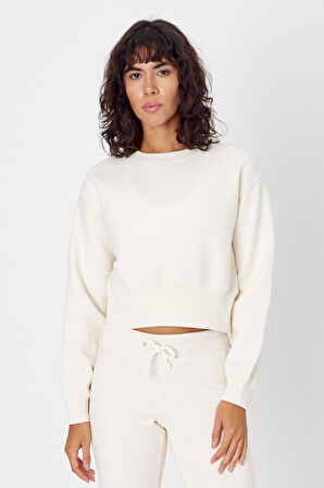 Gadiel Bisiklet Yaka Crop Sweatshirt