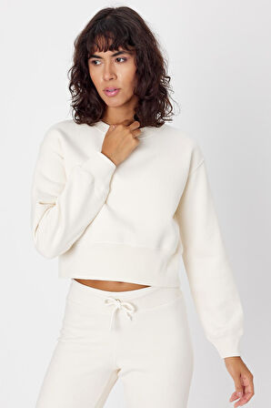Gadiel Bisiklet Yaka Crop Sweatshirt