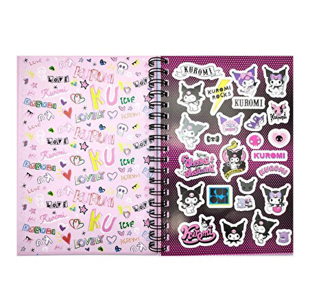 Gifi Kuromi Mini Planlayıcı Defter Kalpli