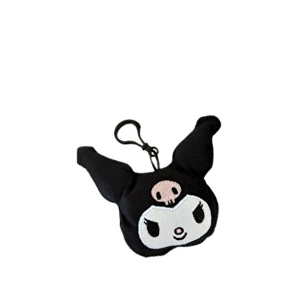 Charm Kuromi Peluş Anahtarlık Siyah