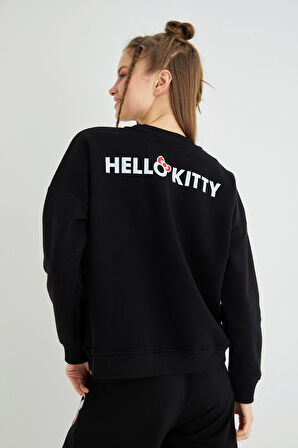 Lisanslı Baskılı Kalın Oversize Fit Sweatshirt