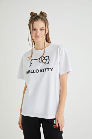 Lisanslı Baskılı Basic T-shirt Relaxed Kalıp Pamuk