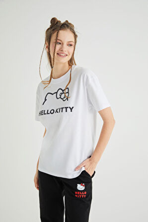 Lisanslı Baskılı Basic T-shirt Relaxed Kalıp Pamuk