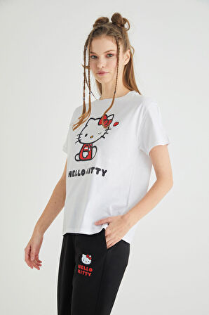 Lisanslı Baskılı Basic T-shirt Relaxed Pamuk