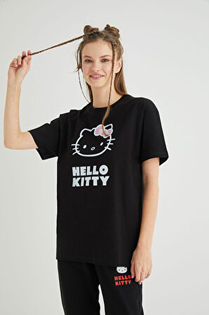 Lisanslı Baskılı Basic T-shirt Kalıp Pamuk