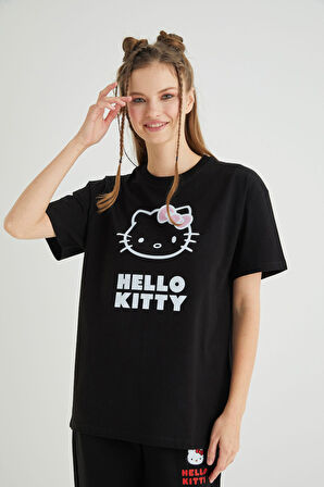 Lisanslı Baskılı Basic T-shirt Kalıp Pamuk