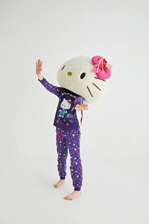 Kız Çocuk Kız Uzun Kol 100% Pamuklu Pijama Takımı